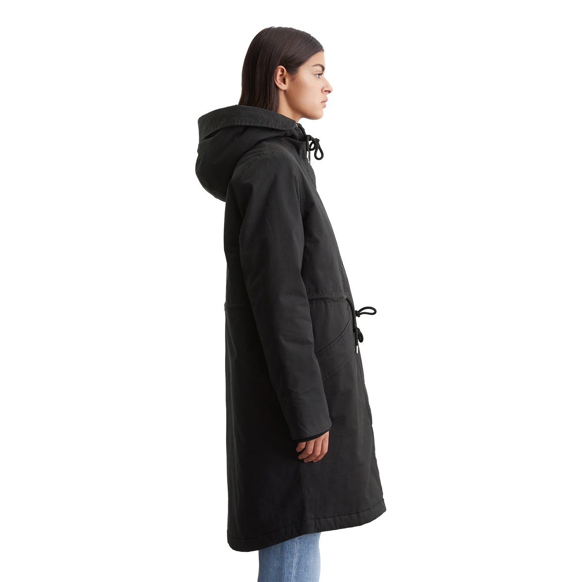 Parka outdoor régulière en Organic Cotton Stretch noir, MARC O’POLO DENIM