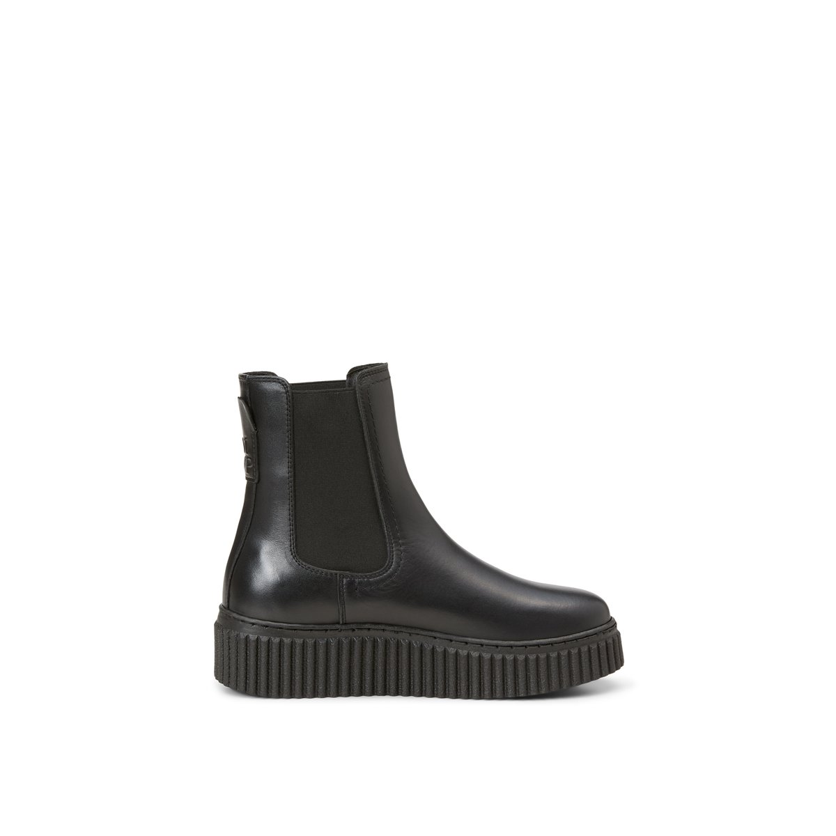 Bottines Chelsea modèle Bianca en cuir de vachette souple noir, MARC O'POLO