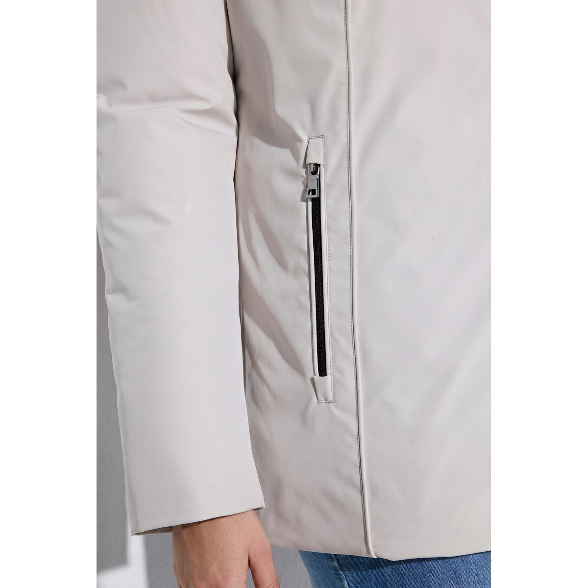 Veste HYPRAR, col montant, capuche amovible sable clair, ULLA POPKEN
