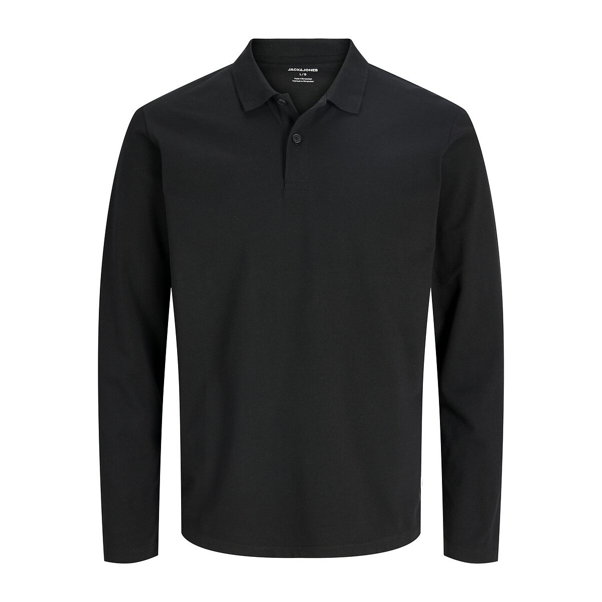 Polo manches longues, KANE noir, JACK & JONES