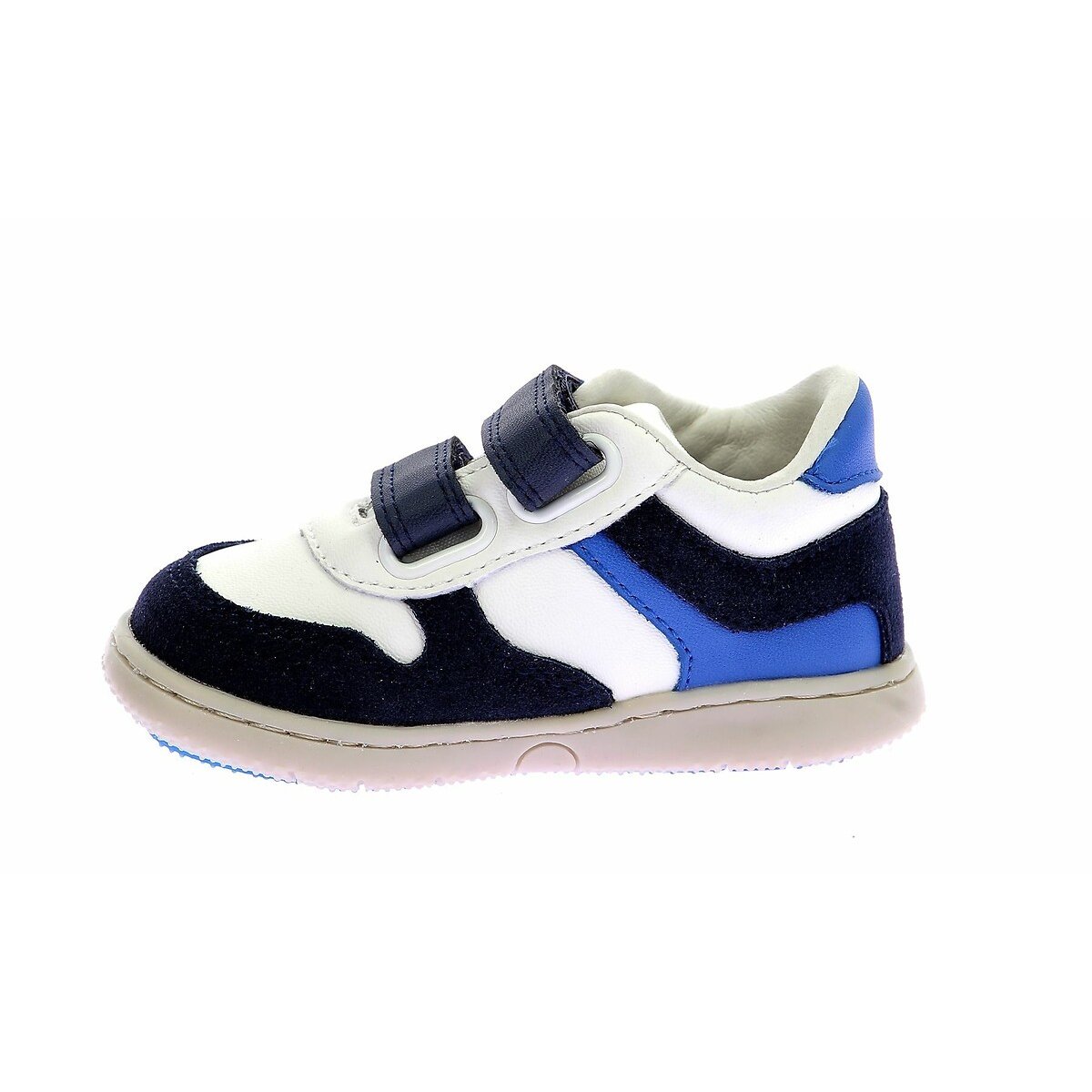 Baskets à scratchs Kickmotion bleu/blanc, KICKERS