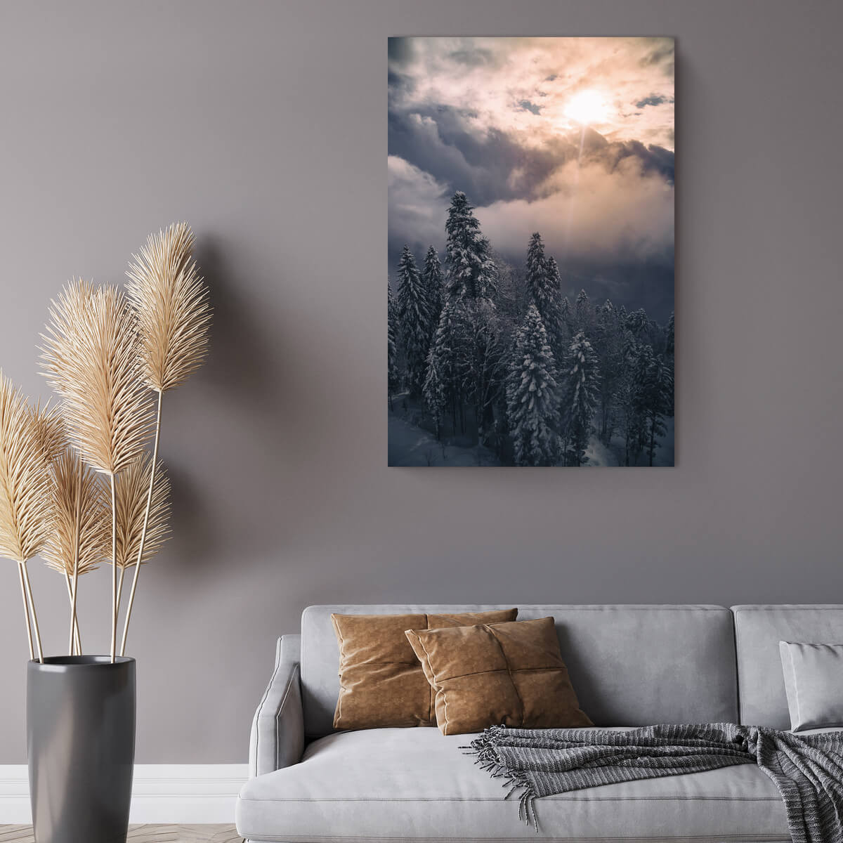 Tableau Mural Sunset Forêt FORÊT tableaux sur toile-beige, CEANOTHE