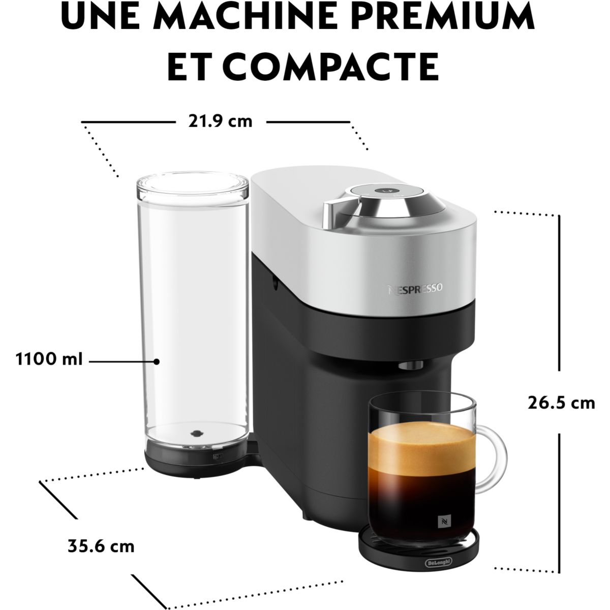Nespresso Vertuo Pop+ Noir ENV95.S couleur unique, DELONGHI