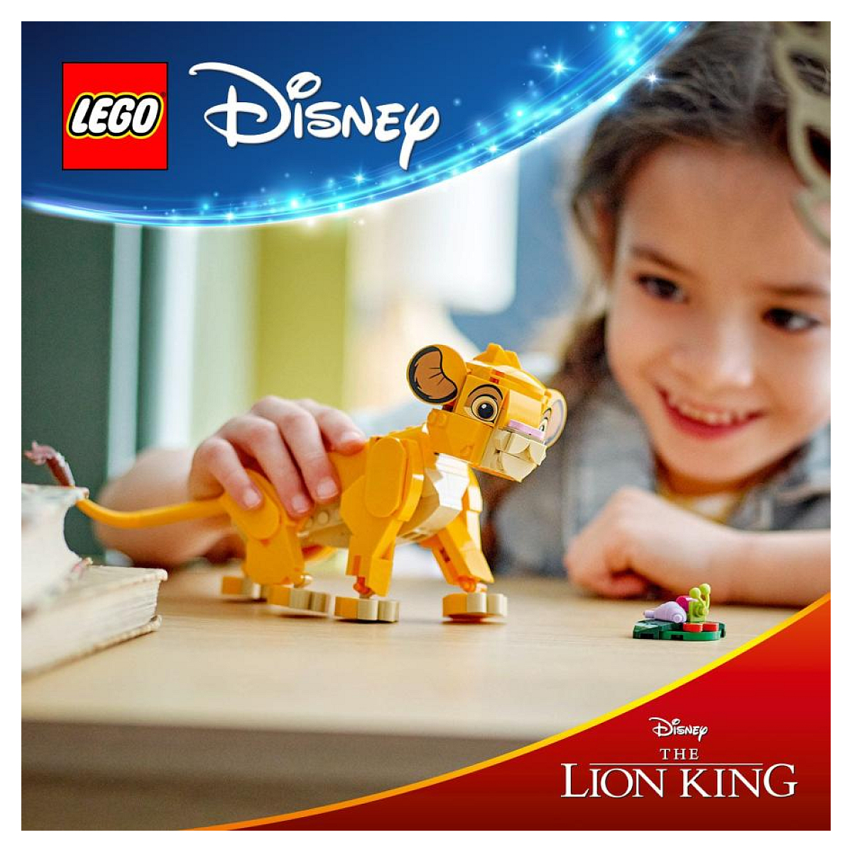 LEGO Disney - Simba, le lionceau du Roi Lion - Set de construction 43243 orange, LEGO