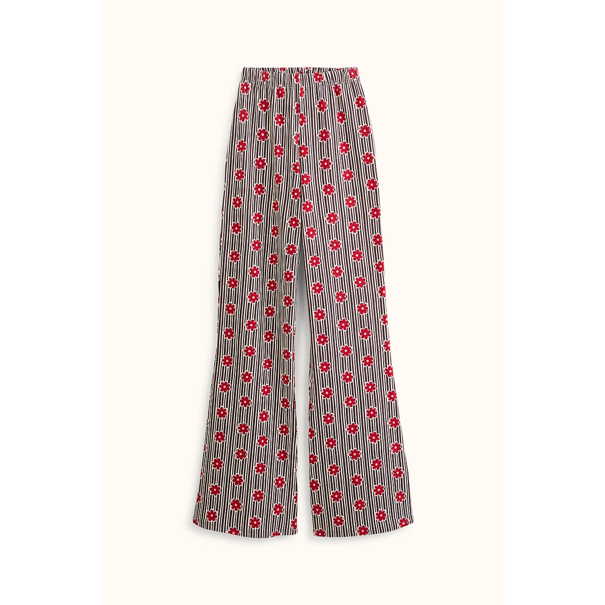 Legging flare fleuri, LUSO groseille, APACHES COLLECTIONS
