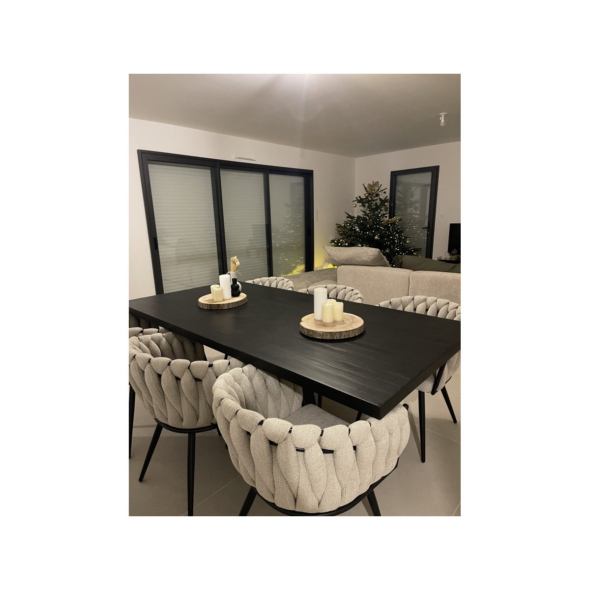 Lot de 2 fauteuils tissu, CHARLOTTE beige, BOBOCHIC