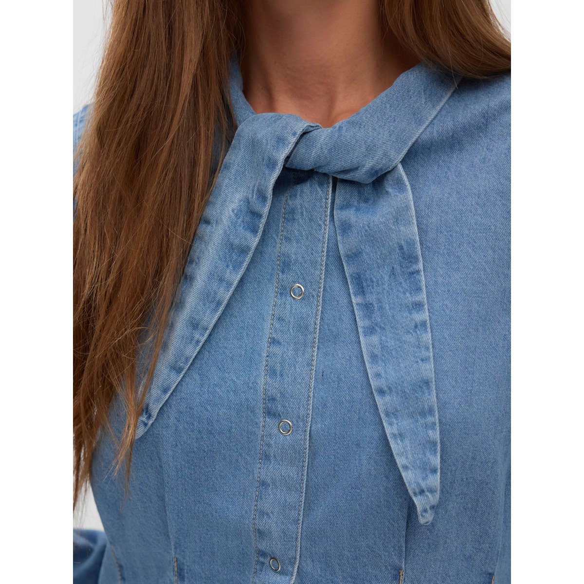Chemise En Denim light blue denim, VERO MODA