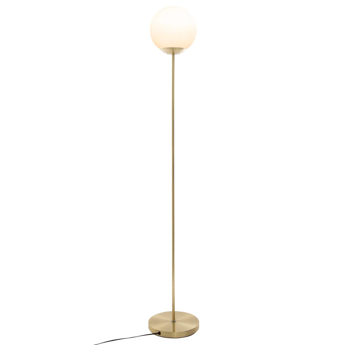 Lampadaire métal et verre dépoli DRIS doré, ATMOSPHERA
