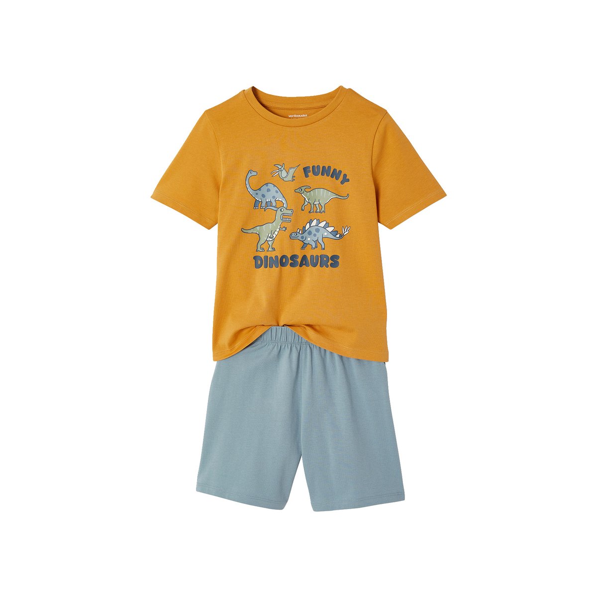 Lot 2 pyjashorts dino bleu nuit, VERTBAUDET