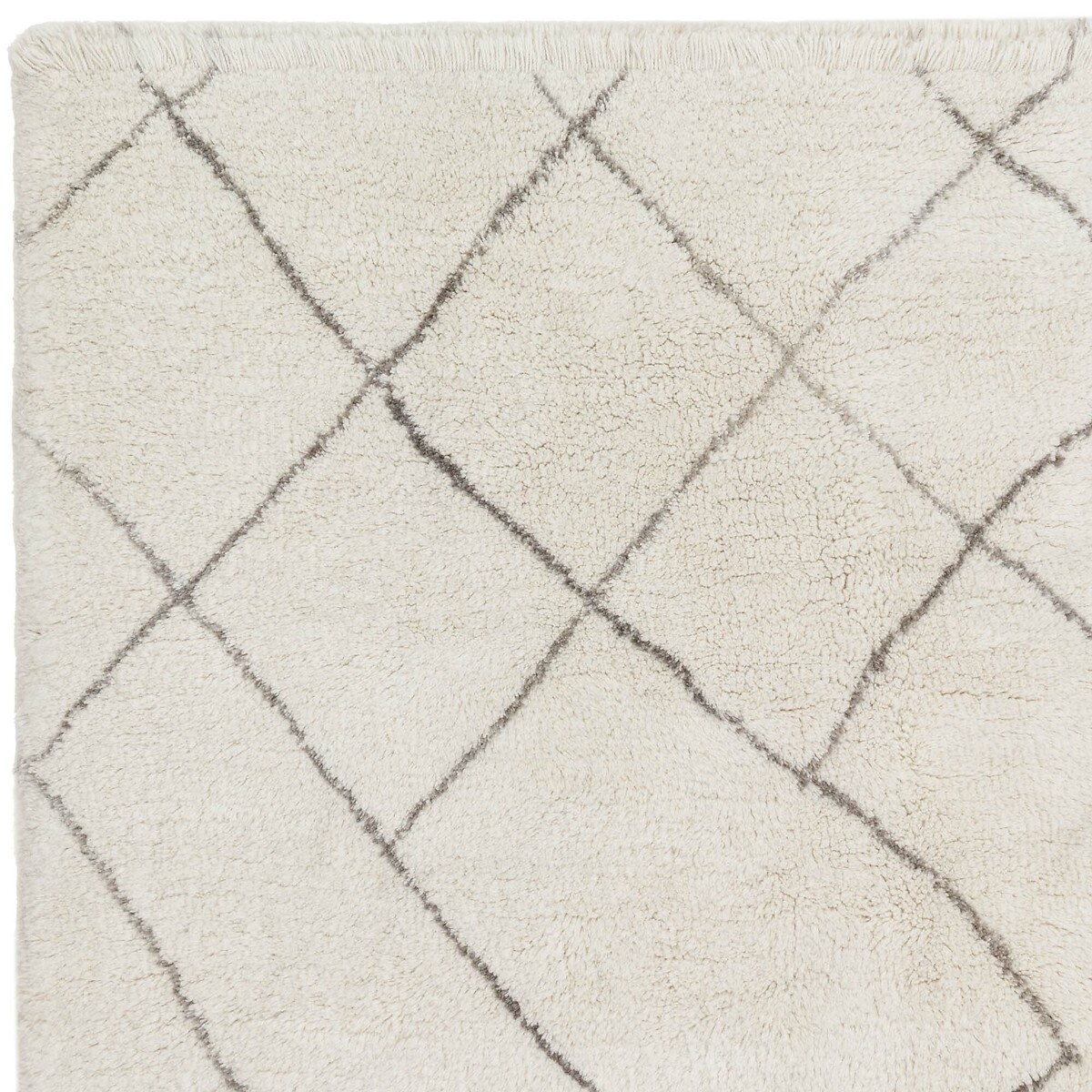 Azera Washable Berber Rhombus Rug cream, SO'HOME