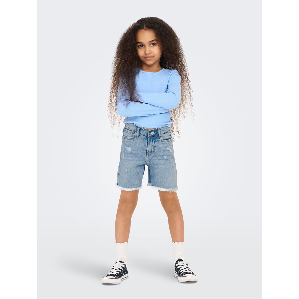 Short En Denim light blue denim, KIDS ONLY