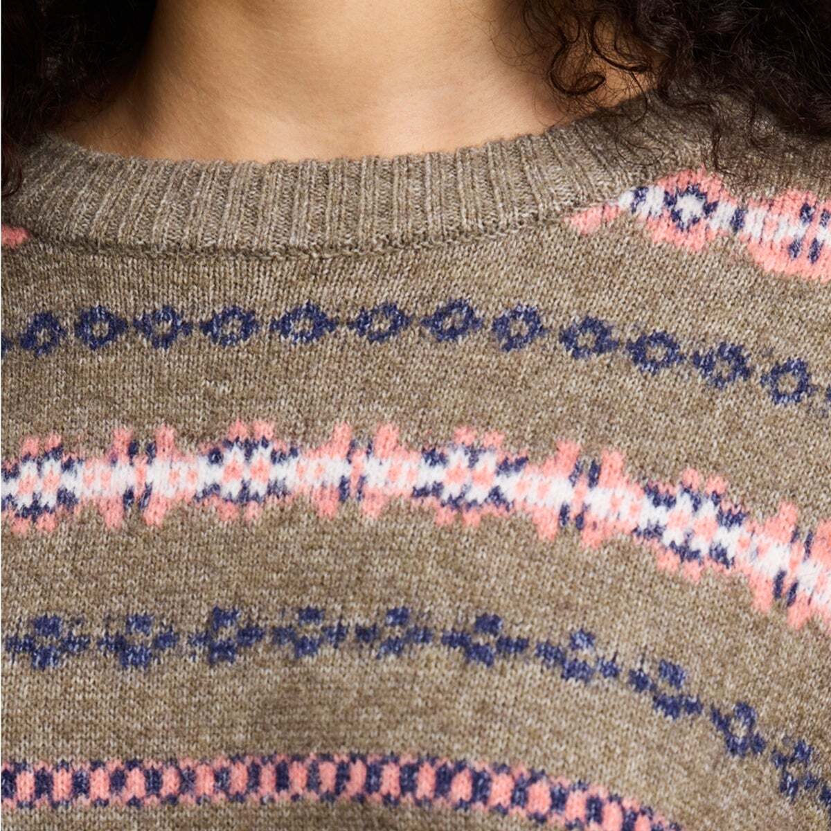 Pull Col Rond En Maille vert gamme, PEPE JEANS