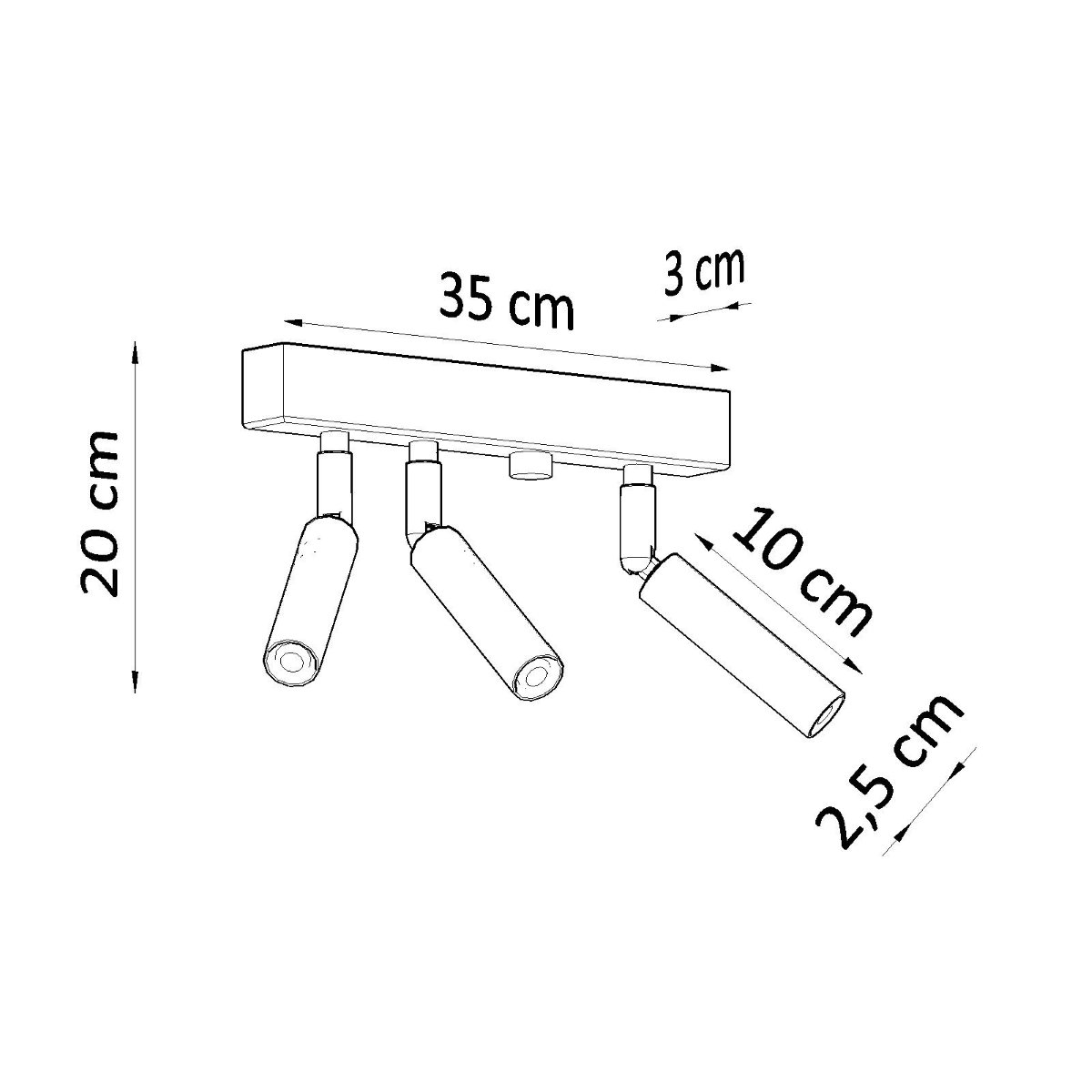 Plafonnier Aluminium Blanc G9 3 Eyetech blanc, EDEN