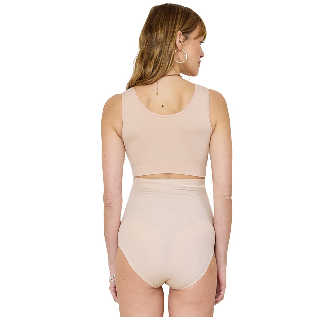 Lot de 2 brassières d'allaitement sans coutures en microfibre beige, VERTBAUDET