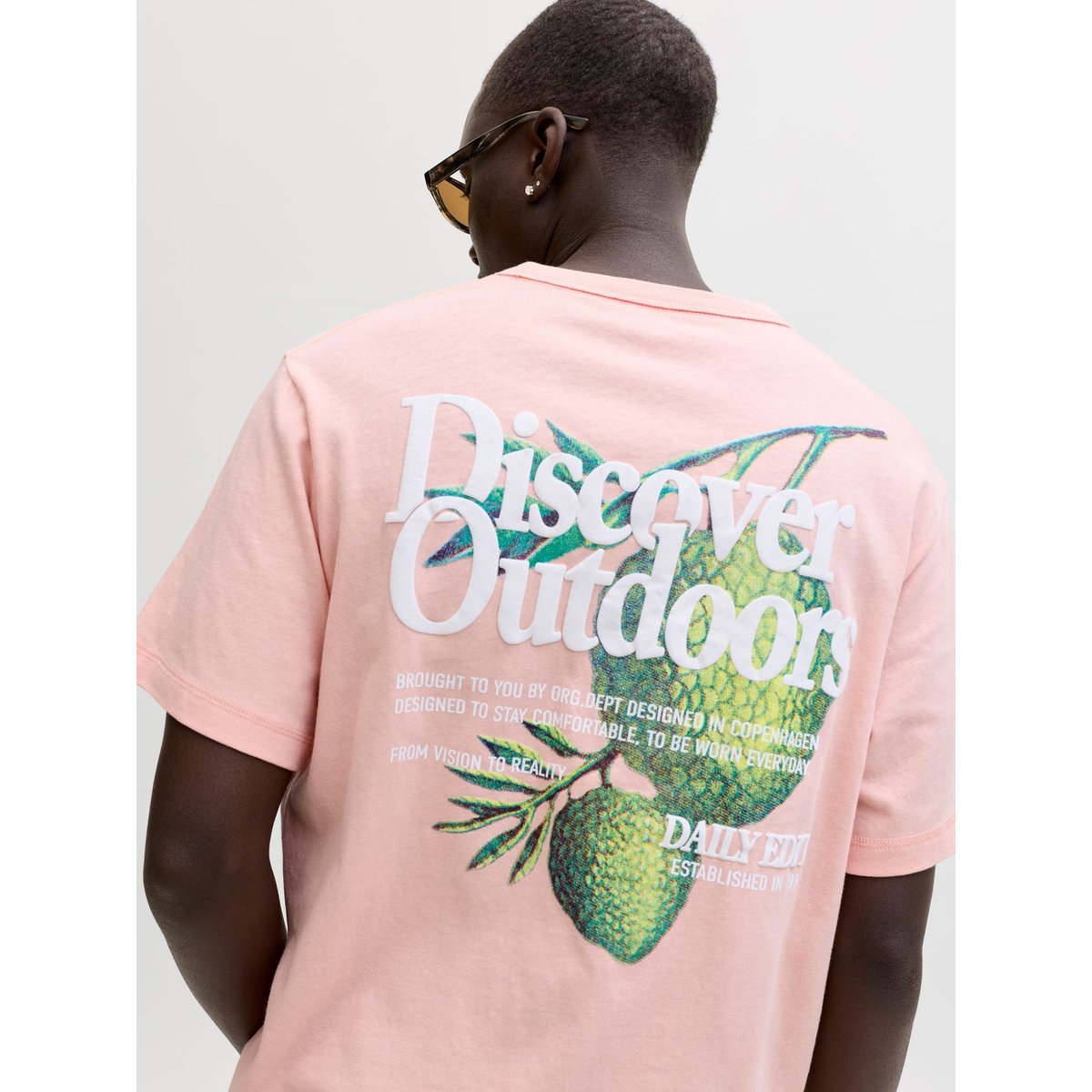 T-Shirt peach melba, JACK & JONES