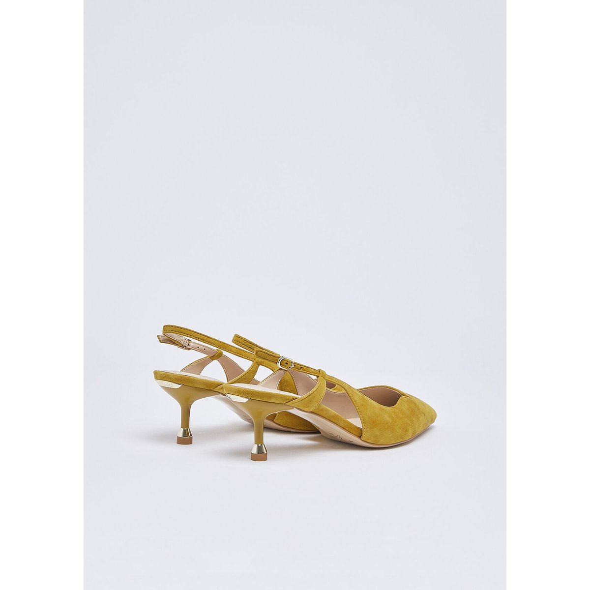 Slingbacks en daim moutarde, LIU JO