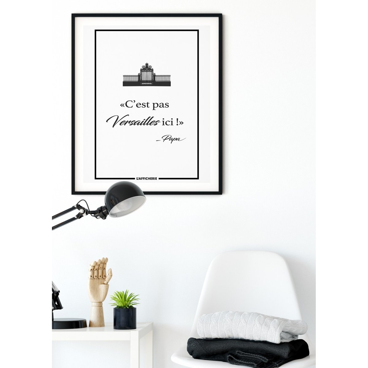 Affiche 'C'est pas Versailles ici' - Papa blanc, L'AFFICHERIE