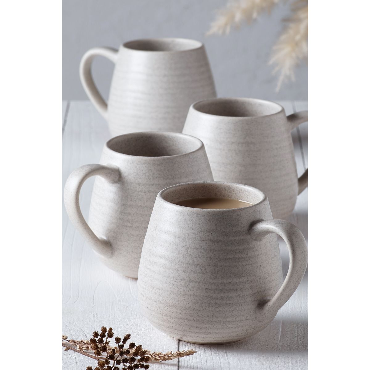 Tasses kya, lot de 4 grège, NEXT