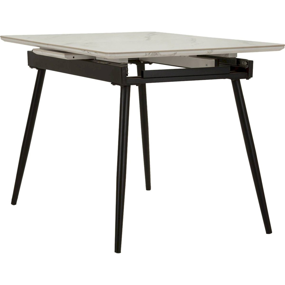 Table à manger extensible céramique MODERN noir et blanc, RECOLLECTION