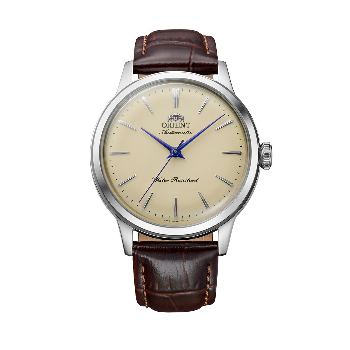 Montre Analogique  BAMBINO argenté ivoire marron foncé, ORIENT
