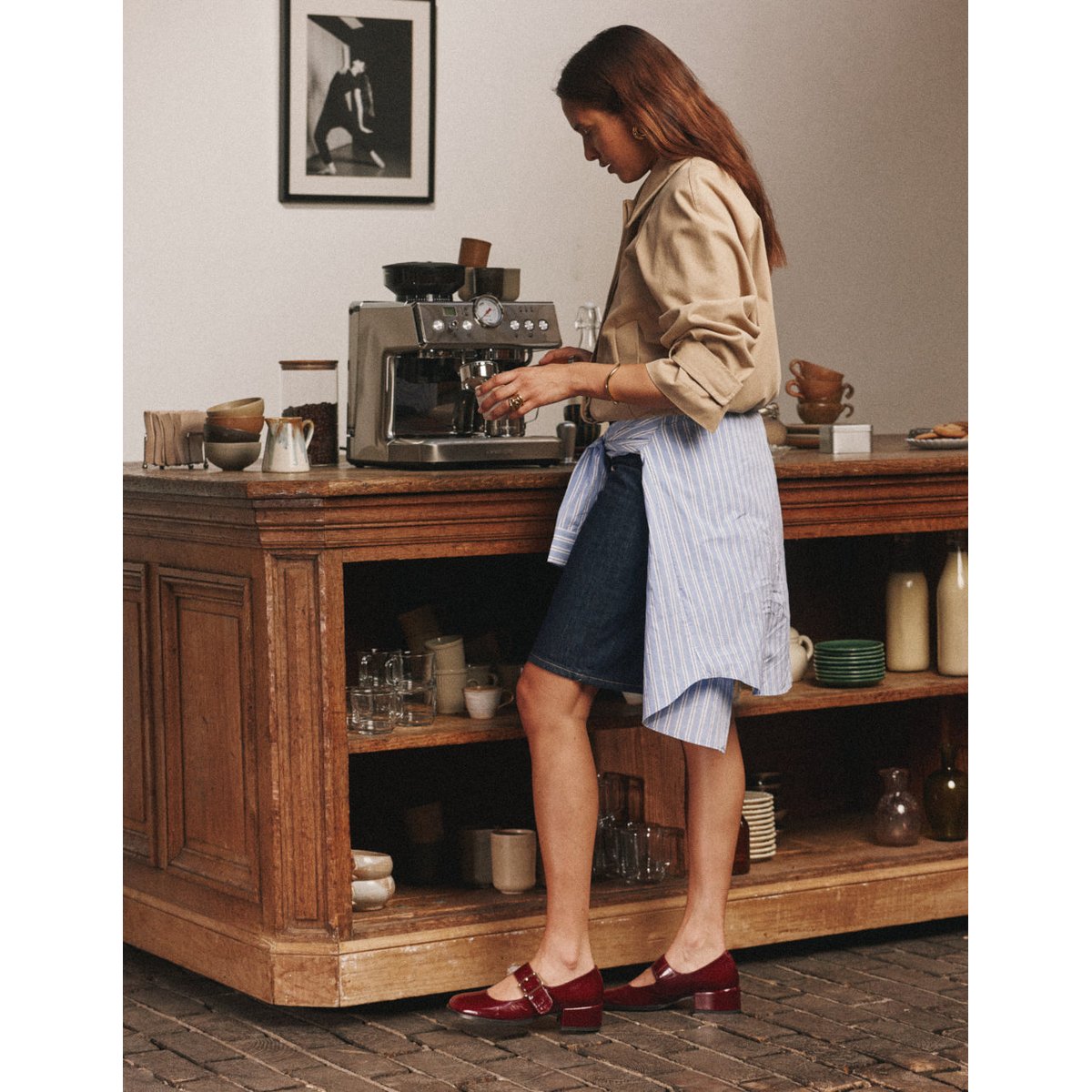Escarpins AMARI cuir plissé bordeaux, ODAJE