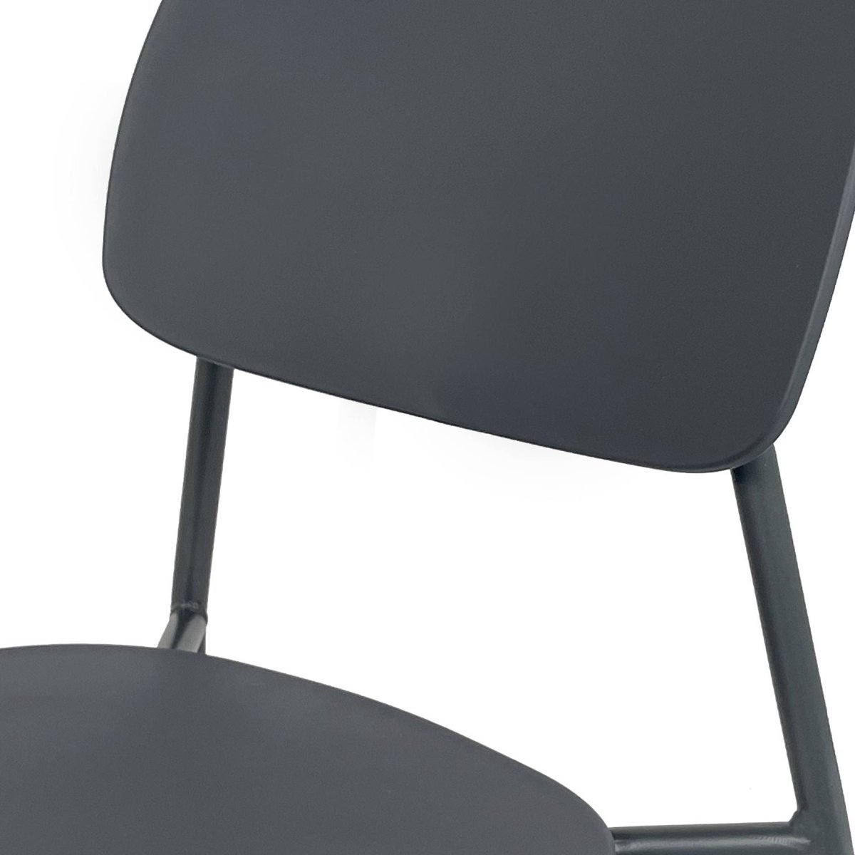 Table de jardin bistrot ronde acier + 2 assises OREA + LIVA anthracite, SWEEEK