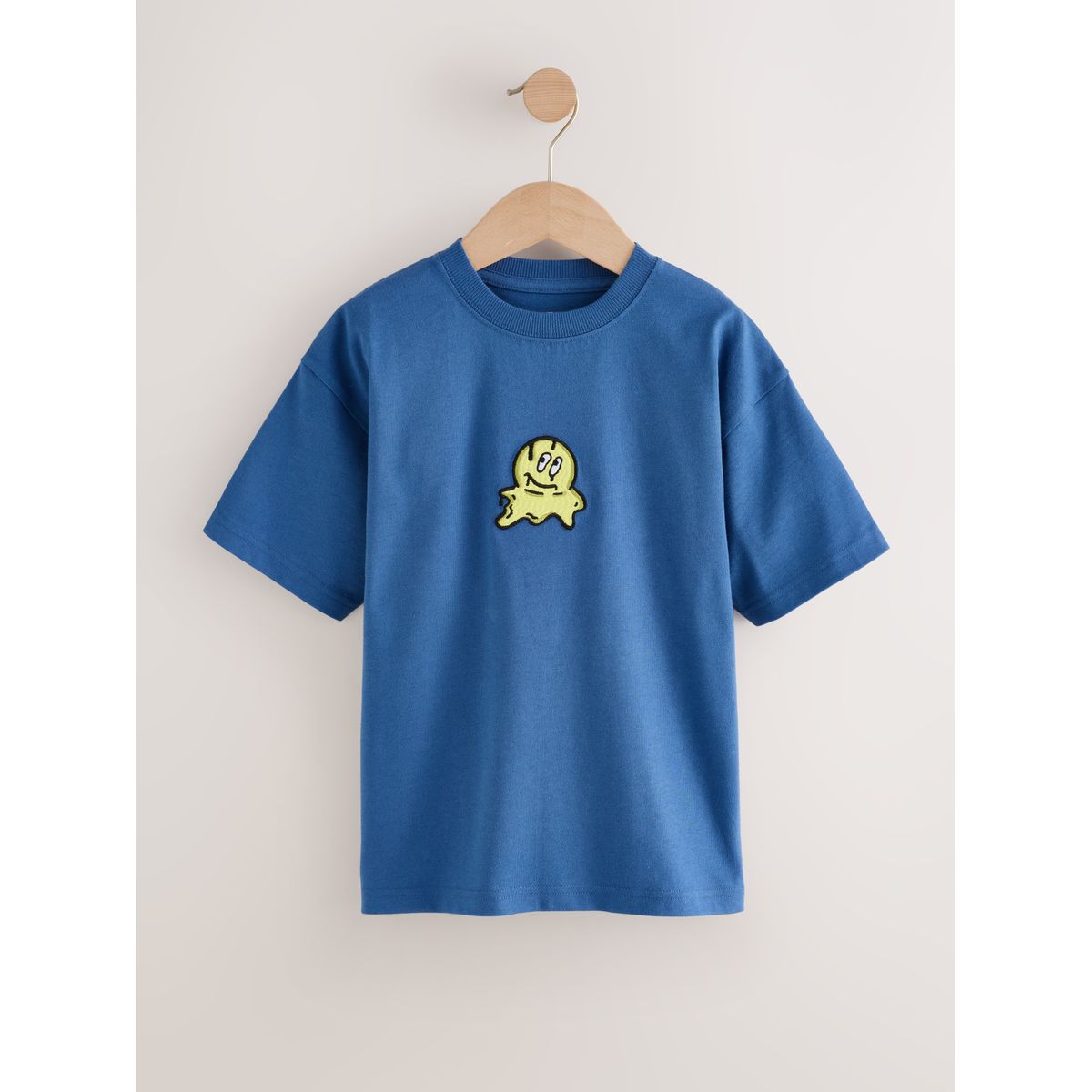 T-shirt manches courtes imprimé, lot de 3 bleu/neutre/prune, NEXT
