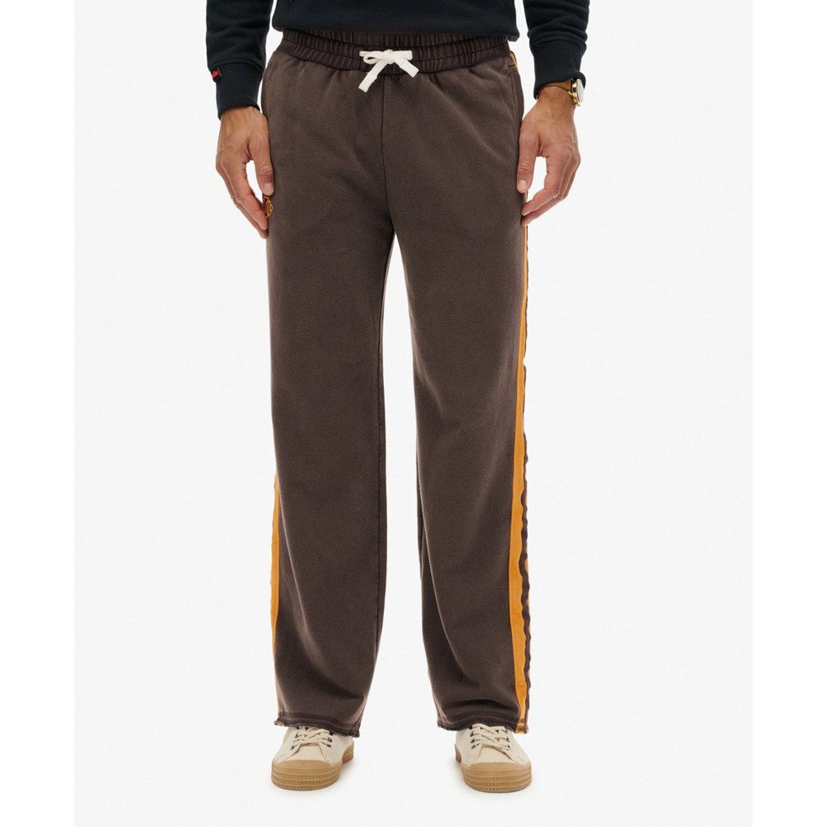 Pantalon de survêtement Athletic Fives marron délavé/doré track, SUPERDRY
