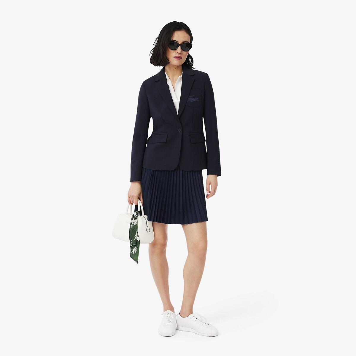 Pleated Mini Skirt navy blue, LACOSTE