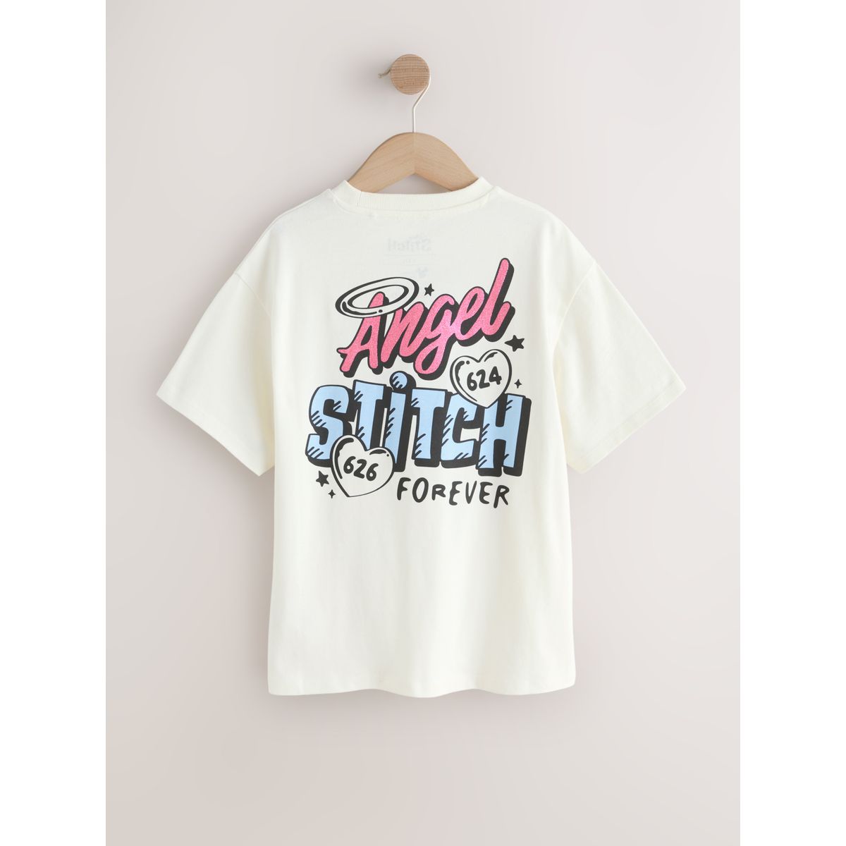 T-shirt oversize lilo & stitch écru, NEXT