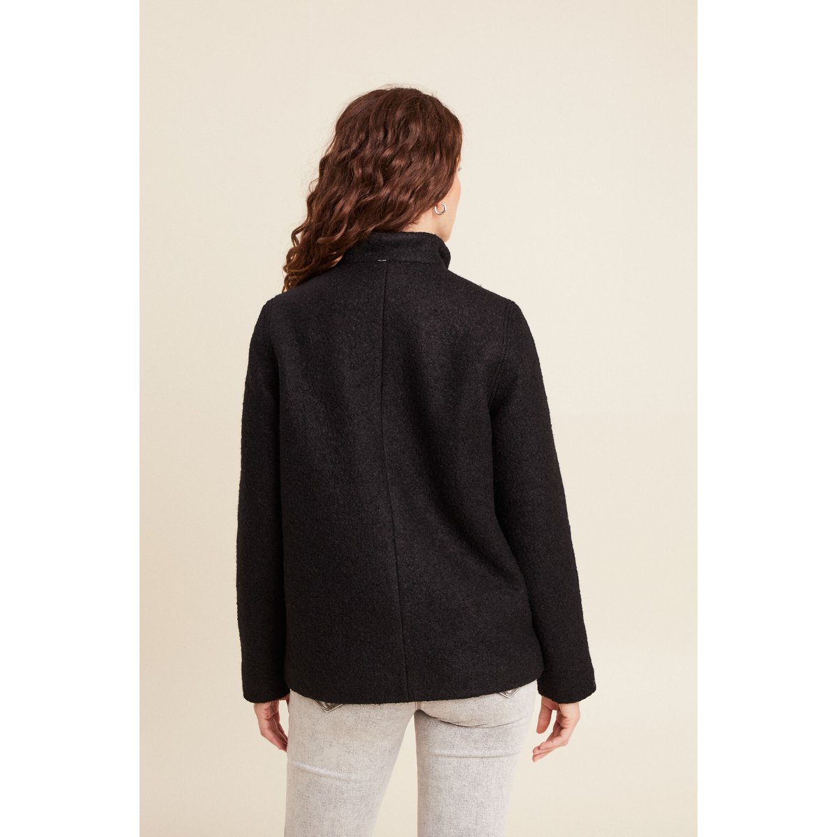 Manteau doublé avec capuche noir, BREAL