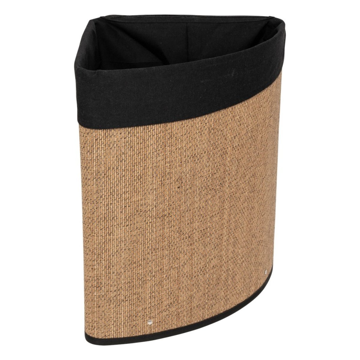 Panier à linge d'angle 48L en bambou beige, ATMOSPHERA