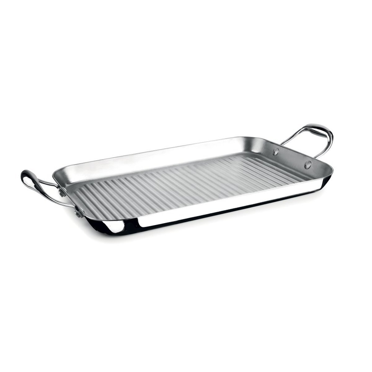Grill plancha triply 38 x 25 cm natural argent / métallique, IBILI