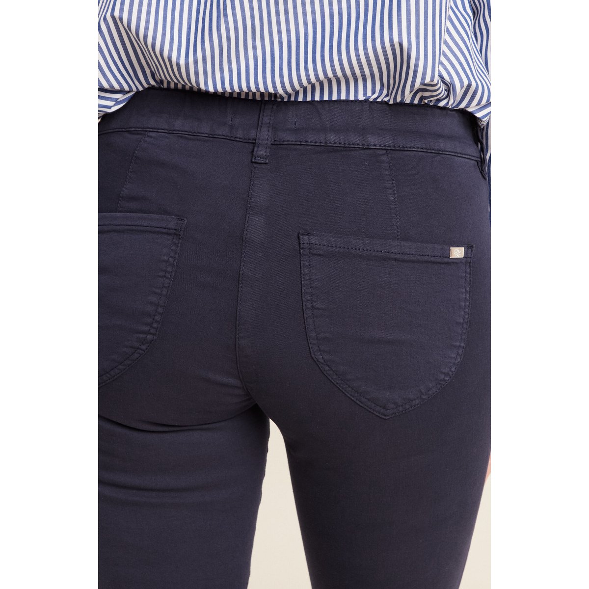 Pantalon ajusté 7/8ème bleu marine, BREAL