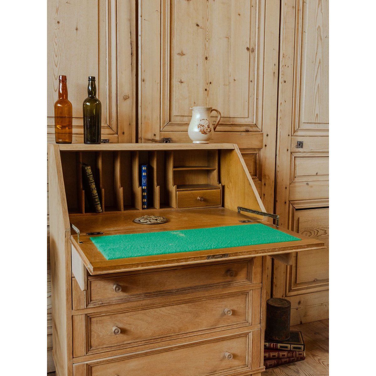 Secrétaire en bois Honoré N°192 - Bon état bois clair, DEBONGOUT