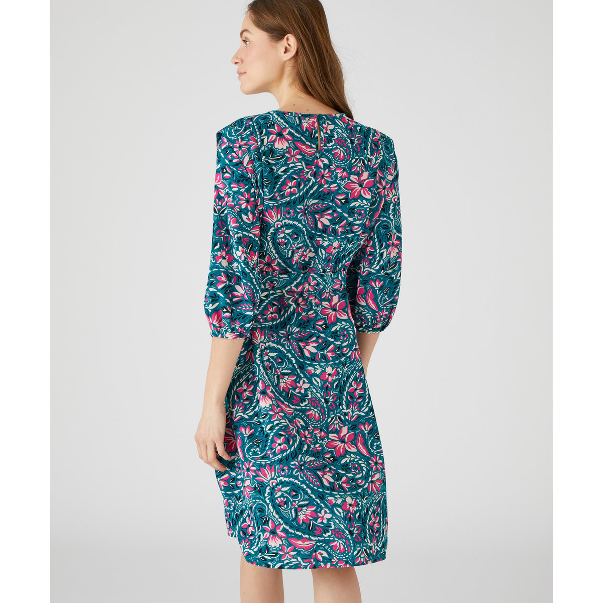 Robe-housse imprimé fleurs vert fleuri, DAMART