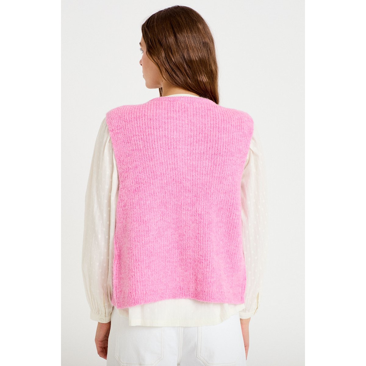 Gilet sans manches rose fushia, CACHE CACHE