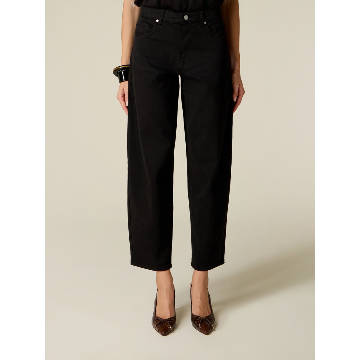 Pantalon barrel noir, OLTRE