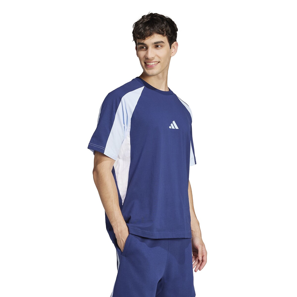 Essentiel Colourblock Short-Sleeved T-Shirt blue, ADIDAS SPORTSWEAR