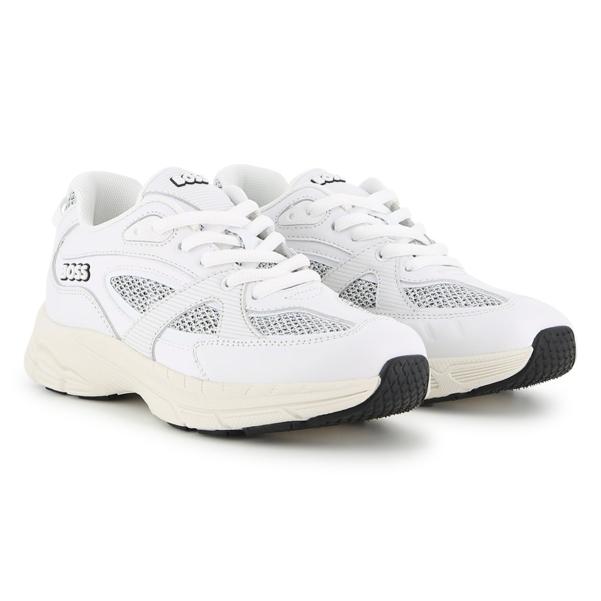 Baskets basses à lacets blanc, BOSS KIDSWEAR