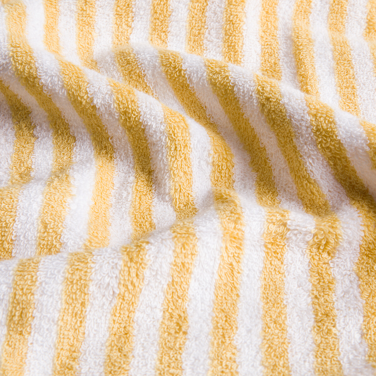 Maxi drap de bain éponge 500g, Dani jaune/blanc, LA REDOUTE INTERIEURS