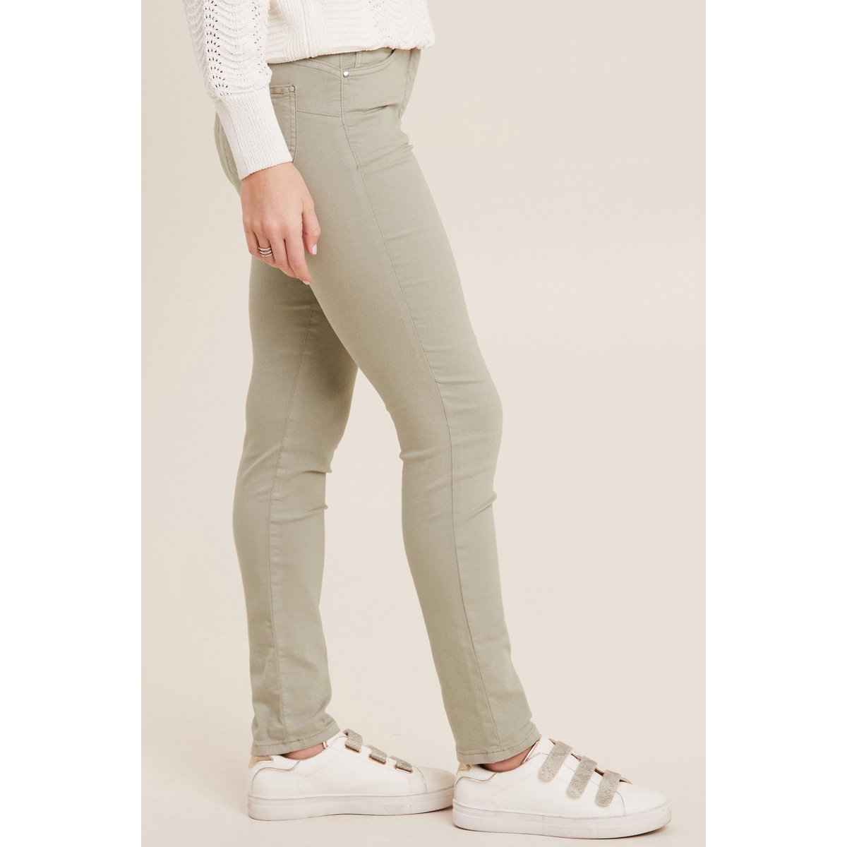 Pantalon léger taille standard long vert clair, BREAL