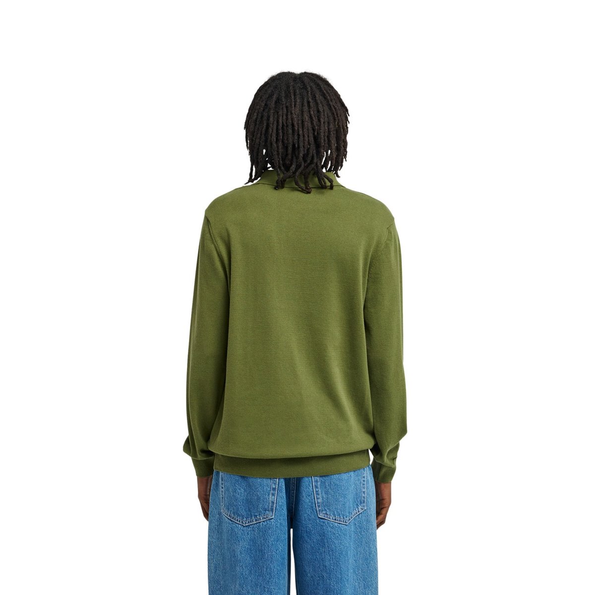 Polo manches longues ICON EMBROIDERY vert bronze green, ELEMENT