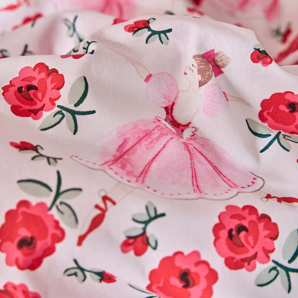 Life Is A Stage Ballerina Floral Reversible Duvet Cover and Pillowcase Set pink, CATH KIDSTON