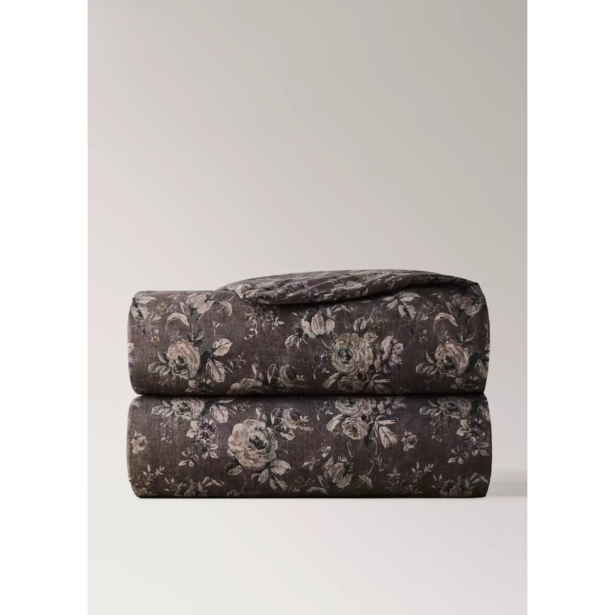 Housse de couette en percale de coton 100 % Lit 180/200 cm marron, MANGO HOME