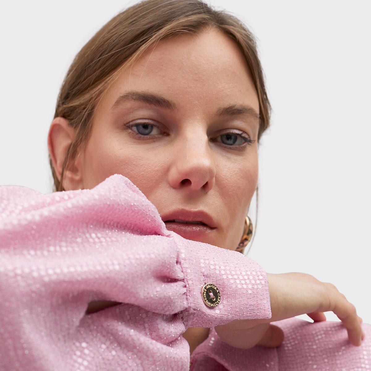Veste bomber à col revers rose clair, LOLA CASADEMUNT