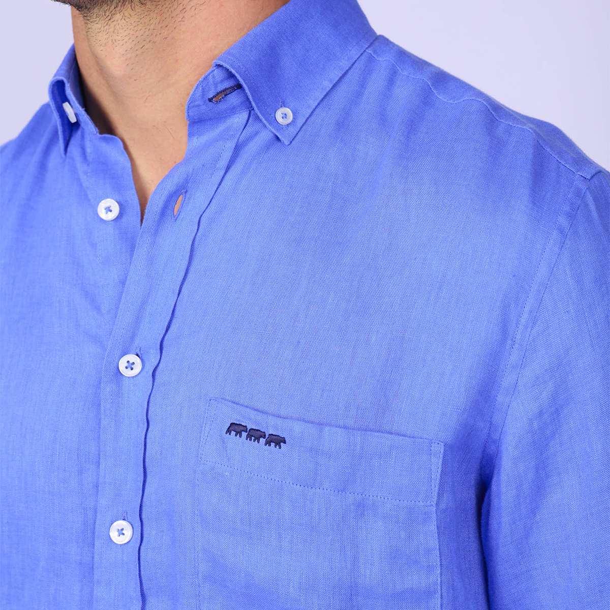 Chemise lin Gibson bleu, MISE AU GREEN