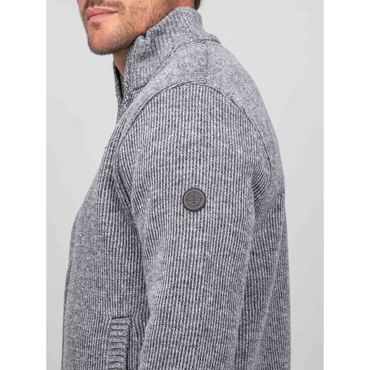 Gilet Zippé Col Montant Laporil gris, RITCHIE
