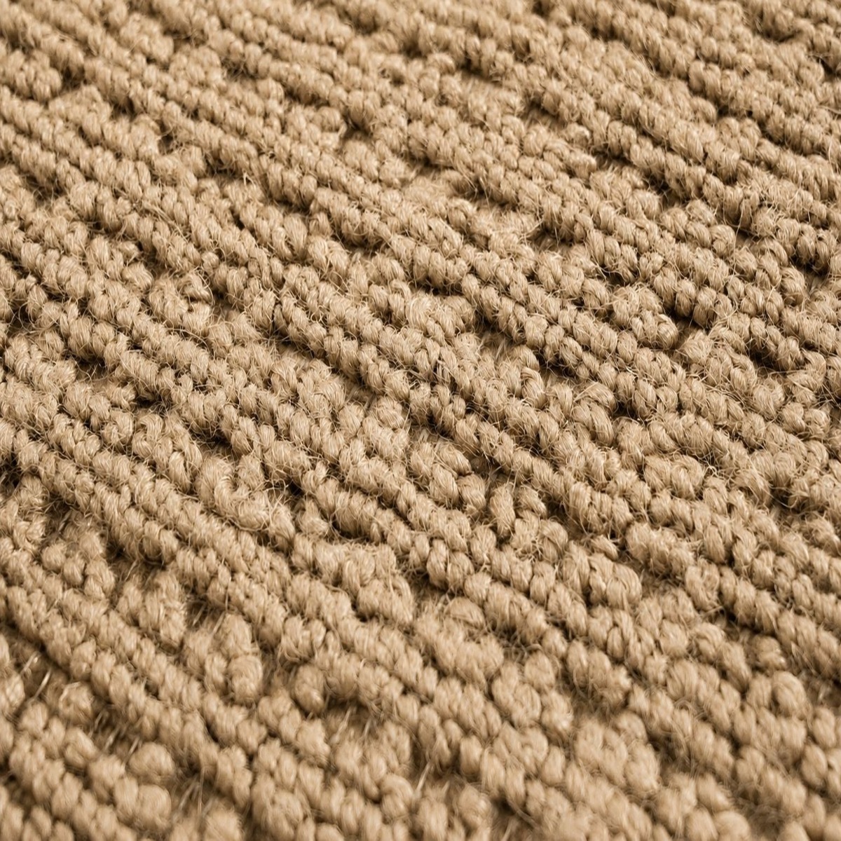 Tapis jute artisanal à franges JUTE NATUREL - style bohème beige, THE DECO FACTORY