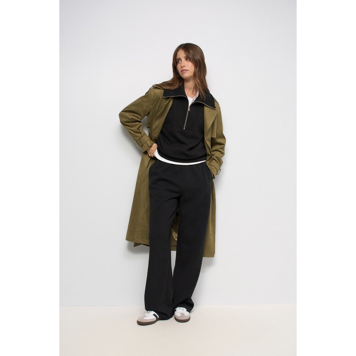 SWEATSHIRT EN JACQUARD ZIPPÉ noir, SALSA JEANS